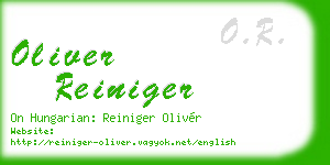 oliver reiniger business card